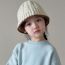 Fashion Off White Twist Knitted Children's Fisherman Hat