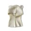Fashion Milky White Polyester Knitted Children's Scarf Integrated Hood