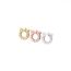 Fashion Rose Gold Gold-plated Copper Geometric Round Stud Earrings With Diamonds