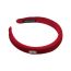 Fashion A Red Square Crystal Velvet Wide-brimmed Headband