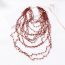 Fashion Red Multi-layered Beaded Necklace