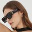 Fashion Transparent Gray Frame Black And Gray Film Pc Square Large Frame Sunglasses