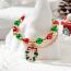 Fashion #9 Alloy Geometric Beaded Oil Drop Christmas Bracelet