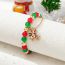 Fashion #9 Alloy Geometric Beaded Oil Drop Christmas Bracelet