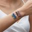 Fashion 10 Aquarius Geometric Stone Woven Zodiac Bracelet