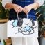 Fashion Jelly Dog Jenga Geometric Print Hand Gift Bag
