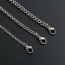 Fashion Steel Color 0.4*40cm No11-1 Stainless Steel Geometric Chain Men's Necklace With Chain