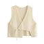 Fashion Turmeric Cotton Knitted Vest
