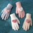 Fashion Navy Blue Mink Fur Three-dimensional Love Five-finger Gloves