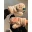 Fashion Cute Smiling People-beige Cartoon Plush Halter Neck All-inclusive Gloves