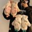 Fashion Cute Smiling Person-pink Cartoon Plush Halter Neck All-inclusive Gloves