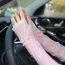 Fashion Pink Polyester Pearl Mesh Sleeves