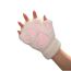 Fashion Light Brown Rabbit Fur Cat Claw Half Finger Gloves