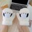 Fashion 【blush Dog】white Imitation Rabbit Fur Three-dimensional Puppy All-inclusive Gloves