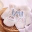 Fashion Beige Plush Bunny Embroidered All-inclusive Gloves