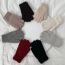 Fashion Black Solid Color Knitted Five-finger Gloves