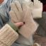 Fashion White Solid Color Knitted Five-finger Gloves