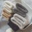 Fashion Light Grey Imitation Rabbit Fur Knitted All-inclusive Gloves