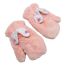 Fashion Moving Wings-dark Pink Plush All-inclusive Gloves With Moving Wings