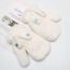 Fashion Moving Wings-white Plush All-inclusive Gloves With Moving Wings