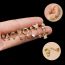 Fashion 3#gold Stainless Steel Diamond-encrusted Geometric Piercing Nails (single)