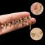 Fashion 7#gold Stainless Steel Diamond-encrusted Geometric Piercing Nails (single)