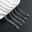 Fashion Steel Color 0.2*50cm No06-2 Stainless Steel Geometric Chain Men's Necklace With Chain