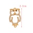 Fashion Golden 1 Copper Inlaid Zirconia Owl Accessory