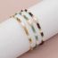 Fashion C Geometric Glass Beaded Pearl Bracelet