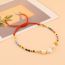 Fashion Gold Colorful Rice Beads Pearl Beads Shell Pentagram Heart Bracelet