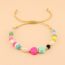 Fashion Color Acrylic Five-pointed Star Crystal Beads Soft Clay Peach Heart Pearl Beaded Bracelet