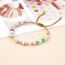 Fashion Color Contrast Color Pottery Pearl Bead Bracelet