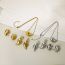 Fashion Gold Earrings Ke109807-wgmw Titanium Steel Drop Earrings