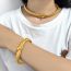 Fashion Steel Color Bracelet Titanium Steel Gold-plated Diamond Geometric Elastic Bracelet