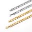 Fashion 10mm Gold 60cm Stainless Steel Geometric Chain Long Necklace