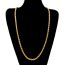 Fashion 4mm75cm Gold Stainless Steel Geometric Twist Chain Necklace