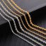 Fashion 3mm45cm Gold Stainless Steel Geometric Twist Chain Necklace