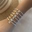 Fashion W Crystal Beaded 26 Letter Shell Bracelet