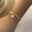 Fashion 3#pink Crystal Beaded Oil Drop Eye Bracelet
