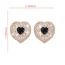 Fashion 14# Alloy Diamond Love Earrings