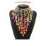 Fashion Color Acrylic Colorful Beaded Tassel Necklace