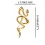 Fashion Gold Stainless Steel Snake Brooch