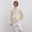 Fashion Off-white Textured Knit Stand Collar Sweater
