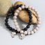 Fashion A Pair Of Skull Volcanic Stone Bracelets Pair Of Volcanic Beaded Skull Bracelets