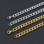 Fashion 8mm65cm Gold Stainless Steel Geometric Chain Men's Necklace
