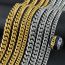 Fashion Steel Color 14mm55cm Stainless Steel Geometric Chain Men's Necklace