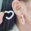 Fashion White Love Heart Acrylic Love Earrings