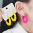 Fashion Light Pink Crescent C Acrylic Geometric C-shaped Earrings