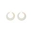 Fashion Electroplated Silver Crescent C Acrylic Geometric C-shaped Earrings