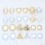 Fashion Electroplated Bag-gold Acrylic Geometric Round Earrings